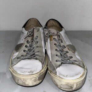 Philippe Model Shoes Womens Size 38 White Low Top Leather‎ Suede Made in Italy